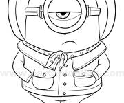 Coloriage Carl minion de Moi, Moche et M&eacute;chant