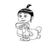 Coloriage Fille de Gru facile