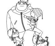 Coloriage Gri et ses filles aimables