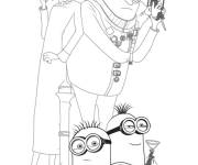 Coloriage Gru et les minions de Moi, Moche et M&eacute;chant