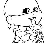 Coloriage Gru junior facile de Moi, Moche et M&eacute;chant 4