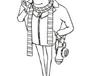 Coloriage Gru portant un cachcole