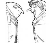 Coloriage Gry et Dru