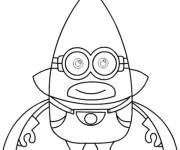 Coloriage les Megaminions Gus de Moi, moche et m&eacute;chant