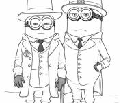 Coloriage Les minions e costumes &eacute;l&eacute;gants