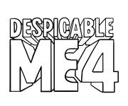 Coloriage Logo du film d'animation Moi, Moche et M&eacute;chant 4