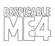 Coloriage Logo du film Moi, Moche et M&eacute;chant 4