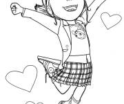 Coloriage Margo amoureuse de Moi, Moche et M&eacute;chant