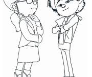 Coloriage Margo et Antonio Perez de Moi, Moche et M&eacute;chant