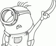 Coloriage Minion aimable de Moi, Moche et M&eacute;chant