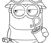 Coloriage Minion avec du l&eacute;mon