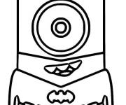 Coloriage Minion Batman de Moi, Moche et M&eacute;chant