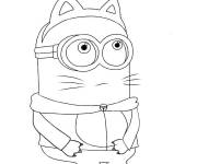 Coloriage Minion chat