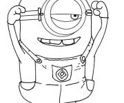 Coloriage Minion confiant de Moi, Moche et M&eacute;chant