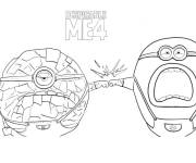 Coloriage Minion contre mega minion de Moi, Moche et M&eacute;chant 4
