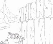 Coloriage Minion dans l'isle Moi, Moche et M&eacute;chant