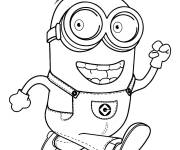 Coloriage Minion Dave en courant
