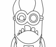 Coloriage et dessins gratuit Minion d&eacute;&ccedil;u à imprimer
