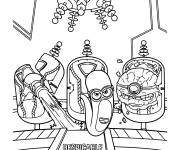 Coloriage Minion et Mega Mion de Moi, Moche et M&eacute;chant 4