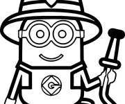 Coloriage Minion Kevin drole