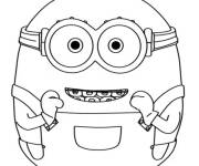 Coloriage Minion Otto de Moi, moche et m&eacute;chant