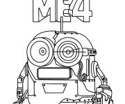 Coloriage Minion robot de Moi, Moche et M&eacute;chant 4