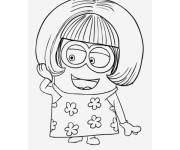 Coloriage Minion Seventies de moi, moche et m&eacute;chant