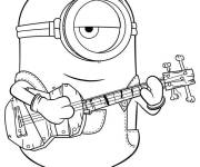 Coloriage Minion Stuart de Moi, Moche et M&eacute;chant