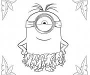 Coloriage Minion tahitien de moi, moche et m&eacute;chant