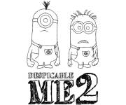 Coloriage Minions dans le film d'animation Moi, Moche et M&eacute;chant 2