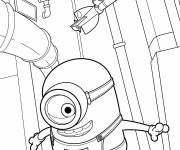 Coloriage Minions dans le laboratoire secret