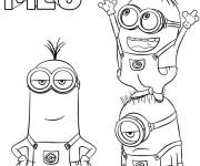 Coloriage Minions du film Moi, Moche et M&eacute;chant 3
