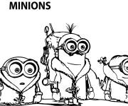 Coloriage Minions tourists