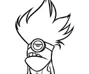 Coloriage et dessins gratuit Minions transform&eacute; dr&ocirc;le à imprimer