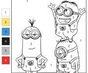 Coloriage Moi, moche et m&eacute;chant 3 par num&eacute;ros