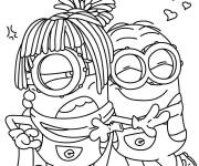 Coloriage Moi, Moche et M&eacute;chant 4 en noir et blanc