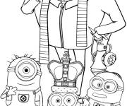 Coloriage Moi, Moche et M&eacute;chant 4 en vecteur