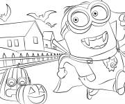 Coloriage Moi, moche et m&eacute;chant pour la f&ecirc;te d'Halloween
