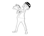 Coloriage Personnage femme de Moi, Moche et M&eacute;chant 2
