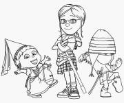 Coloriage Personnages mignonnes du film Moi, Moche et M&eacute;chant 2