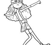 Coloriage Poppy Prescott en dansant
