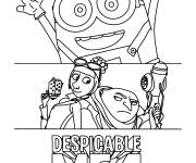 Coloriage Poster du film d'aniamtion Moi, Moche et M&eacute;chant 4