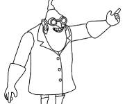 Coloriage et dessins gratuit Professeur N&eacute;fario du film Moi, Moche et m&eacute;chant à imprimer