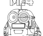 Coloriage Robot minion de Moi, Moche et M&eacute;chant 4