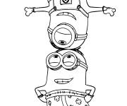 Coloriage Sc&egrave;ne des minions cool de Moi, Moche et M&eacute;chant 4