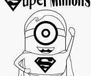 Coloriage Super Minions de Moi, Moche et M&eacute;chant