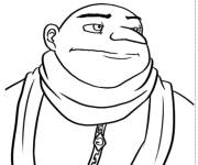 Coloriage et dessins gratuit Visage de Gru facile à imprimer