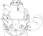 Coloriage Cartoon Mon voisin Totoro