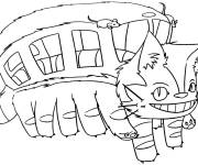 Coloriage Catbus magique de Mon voisin Totoro