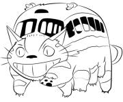 Coloriage et dessins gratuit Chatbus personnage de Totoro à imprimer